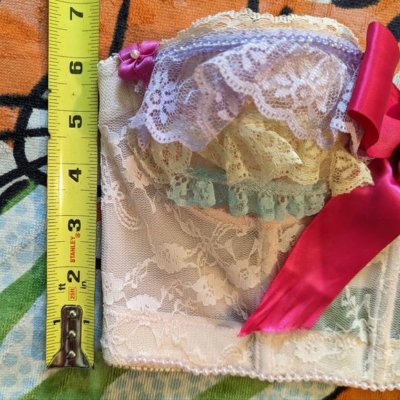 🧸Kawaii Pastel Rainbow Teddy Bear Rave Bra 🧸 - Picture 7 of 9